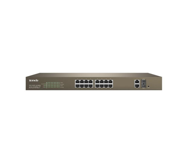 Tenda TEF1218P-16-250W 16-portowy 10/100 Mbps z 2 Gigabit Web - 1391973 - zdjęcie